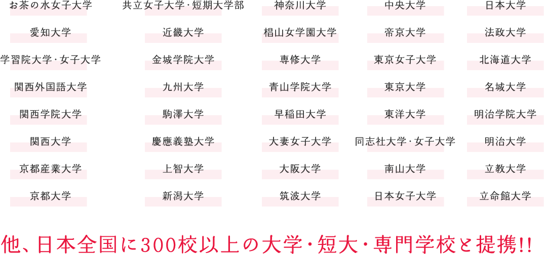 学内予約会を行っている学校